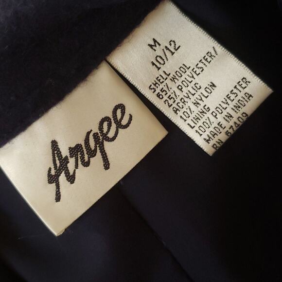 Angee Women's Wool Blend Academia Teacher Coat Size Medium Capsule Career Office - Picture 7 of 8